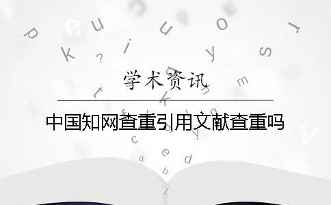 中國學術查重引用文獻查重嗎