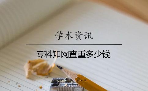 專科學(xué)術(shù)查重多少錢