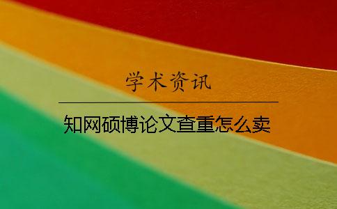 學術碩博論文查重怎么賣