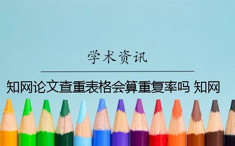 知網(wǎng)論文查重表格會(huì)算重復(fù)率嗎？ 知網(wǎng)論文查重表格內(nèi)容查嗎