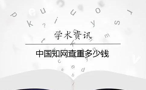 中國學術查重多少錢