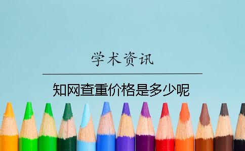 知網(wǎng)查重價格是多少呢？