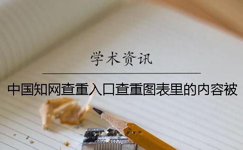中國知網查重入口查重圖表里的內容被顯示抄襲了怎么樣改重？
